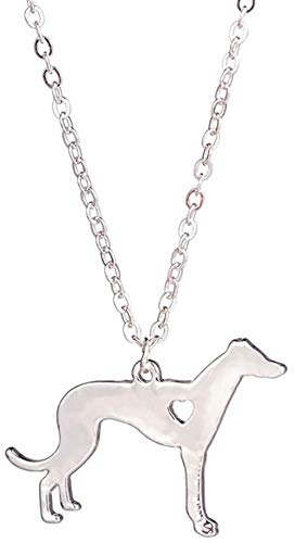 Collar Collar De Galgos De Plata Colgante De Perro Joyas para Perros Raza De Perro Joyas para Mascotas Mascotas Regalo Conmemorativo Regalo De Criador Regalo Amantes De Perros