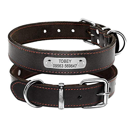 Collar De Perro Ajustable Collares Para Perros Cuello De Identificación De Perro Personalizado Personalizado Id De Placa De Identificación Para Perros Medianos Grandes Bulldog Francés Pitbull Grabado