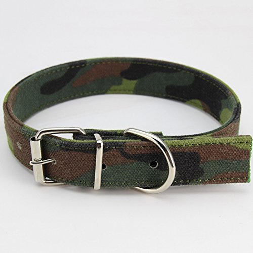 Collar de Perro tiansiangjjeu Ajustable con patrón de Camuflaje cómodo y Duradero para Entrenamiento al Aire Libre