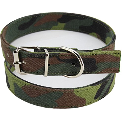 Collar de Perro tiansiangjjeu Ajustable con patrón de Camuflaje cómodo y Duradero para Entrenamiento al Aire Libre