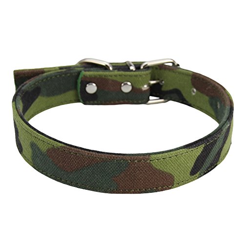 Collar de Perro tiansiangjjeu Ajustable con patrón de Camuflaje cómodo y Duradero para Entrenamiento al Aire Libre