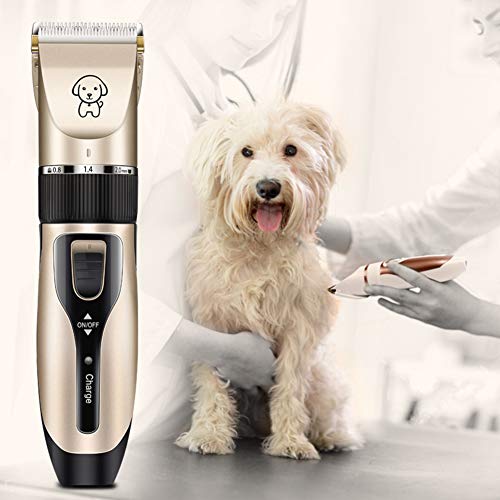 Cortadoras De Peluquería Canina, Recortadora Eléctrica para Mascotas, Juego De Peluquería Inalámbrico Y De Bajo Ruido para Perros Y Gatos, Afeitadora De Pelo Recargable USB Profesional