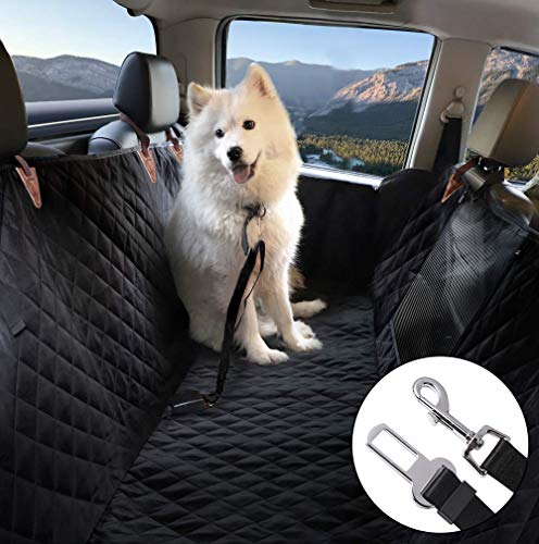 Cubierta de Asiento de Coche para Perros - Cubre Asientos de Coche para Mascotas - Impermeable Protector Funda de Asiento Antideslizante para Viaje con Hebilla de Seguridad