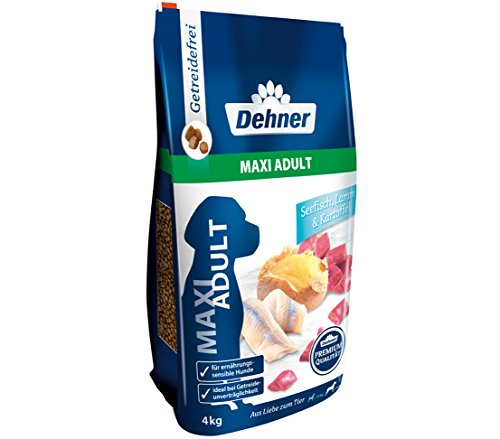 Dehner Comida para Perros, Adultos, Peces Marinos y Cordero con Patata, 4 kg