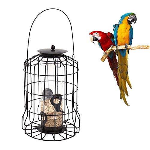 delibett Comedero Pajaros Exterior Colgante Comedero Pajaros Balcon, Plástico, Adecuado para Cereales De Grano Pequeño, Ideales para Jardines Pequeños O Balcones, Fáciles De Limpiar