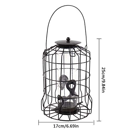 delibett Comedero Pajaros Exterior Colgante Comedero Pajaros Balcon, Plástico, Adecuado para Cereales De Grano Pequeño, Ideales para Jardines Pequeños O Balcones, Fáciles De Limpiar