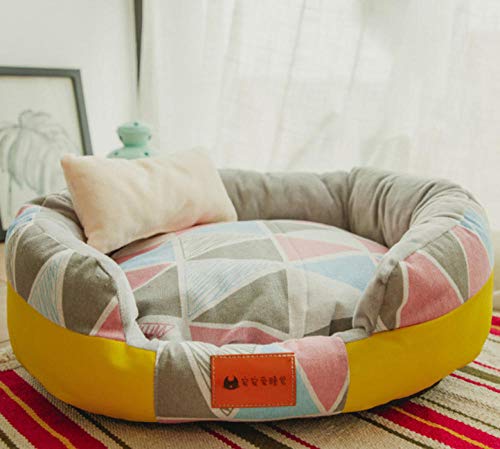 Dengjiam - Cama para perro o gato, caseta cálida para mascotas, caseta de perro y gato, lavable