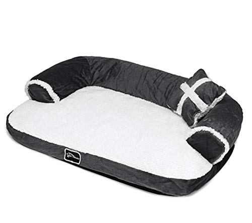 Dengjiam Nido de Mascota Kennelpet Cama para Perro Estera Cachorro Gato Cama Habitación para Dormir Suave Cálido Perrera Cojín Almohada Sofá Portátil Accesorios para Perros