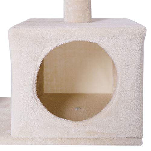 Dibea KB00250 Árbol Rascador para Gatos, Escalador, Altura 80 cm, Color Beige