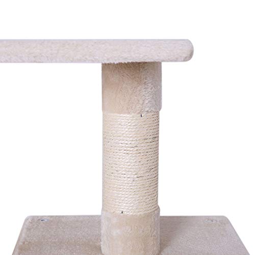 Dibea KB00250 Árbol Rascador para Gatos, Escalador, Altura 80 cm, Color Beige