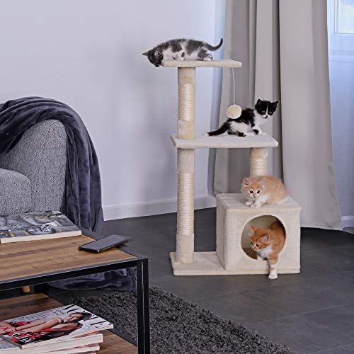 Dibea KB00250 Árbol Rascador para Gatos, Escalador, Altura 80 cm, Color Beige