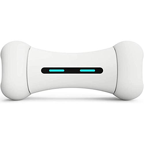 DMZH Molar para Mascotas Juguete para Mascotas Robot Perro, Balancines Virtual Visual Animal Doméstico Divertido Carga Artefacto USB, Fácil De Limpiar,Blanco