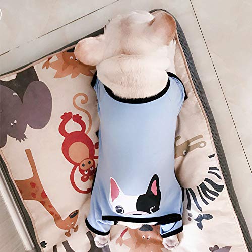 DOGCATMM Mono De Primavera para Mascotas Bulldog Francés Ropa para Mascotas para Perros Pequeños Grandes Abrigo De Algodón Ropa para Mascotas Ropa para Perros Pug