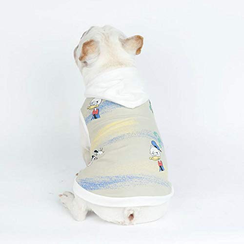 DOGCATMM Perro De Dibujos Animados Ropa para Perros Ropa De Verano para Cachorros Perros Chaleco Sudadera con Capucha Bulldog Francés Ropa para Perros Ropa para Mascotas Traje Pug