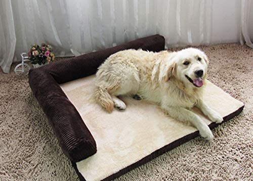 DOGKLDSF Camas Sofá Cama ortopédico para Mascotas, Perro, Gato o Cachorro, colchón de Espuma viscoelástica, cómodo sofá para Mascotas con Funda extraíble y Lavable, como Imagen, 70x55x15 cm