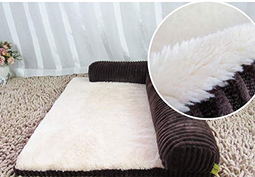 DOGKLDSF Camas Sofá Cama ortopédico para Mascotas, Perro, Gato o Cachorro, colchón de Espuma viscoelástica, cómodo sofá para Mascotas con Funda extraíble y Lavable, como Imagen, 70x55x15 cm