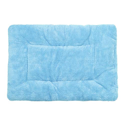 DOGKLDSF Camas Soft Cat Bed Rest Manta para Perros Winter Cojín Plegable para Mascotas Coral Cashmere Soft Warm Sleep Mat Sweet Dream Bed, Azul