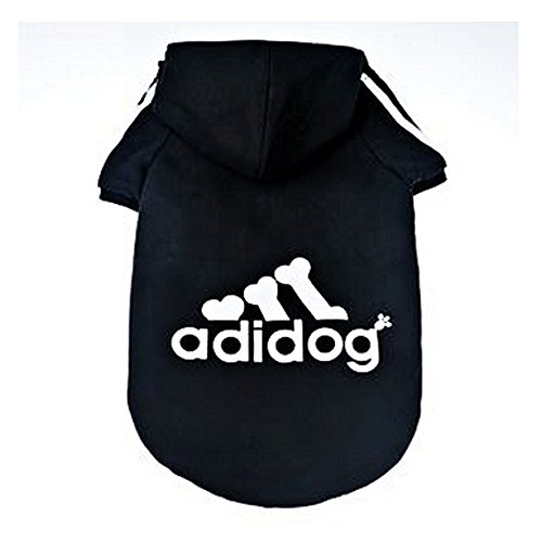 DULEE Adidog - Sudadera con Capucha para Perro, Chaqueta para Mascotas, Chaqueta de algodón