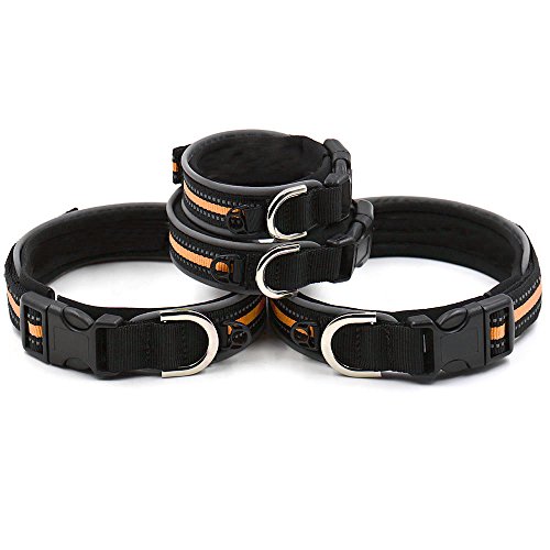 Dxlta Collar de Mascota con Tira Reflectante Nylon Ajustable para Mascotas Gato Perro Seguridad Nocturna