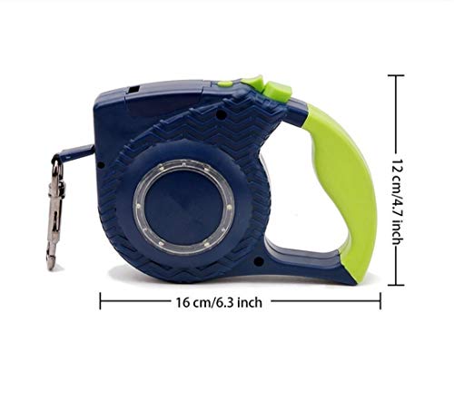 DYHM Cuerda de Remolque Luces LED Nylon Walking Pet Leash Correa retráctil for Perros (Color : Green)