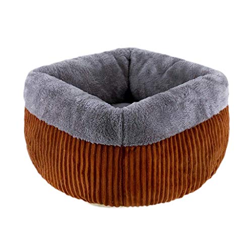 DYW-kennel Cómodo Perro Home Dog Travel Crate Cat Litter Winter Warm Pet Sueño Profundo Cat Nest 4 Estaciones Perrito pequeño para Perros (Color : Brown, tamaño : S)