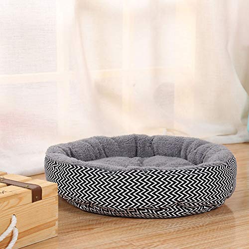 Emorias 1 Pcs Cama de Mascotas Ronda Brida Perrera Cachorros Sofá de Gato Paño Transpirable Suministros Mascotas - Gris S