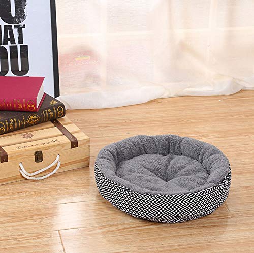 Emorias 1 Pcs Cama de Mascotas Ronda Brida Perrera Cachorros Sofá de Gato Paño Transpirable Suministros Mascotas - Gris S