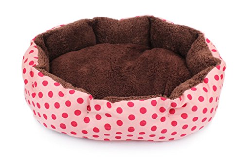 Emorias 1 Pcs Cama para Mascotas Suave Algodón PP Otoño Invierno Cómodo y cálido Spot Sofá para Mascotas Perrera Almohadilla de Gato - Rosa