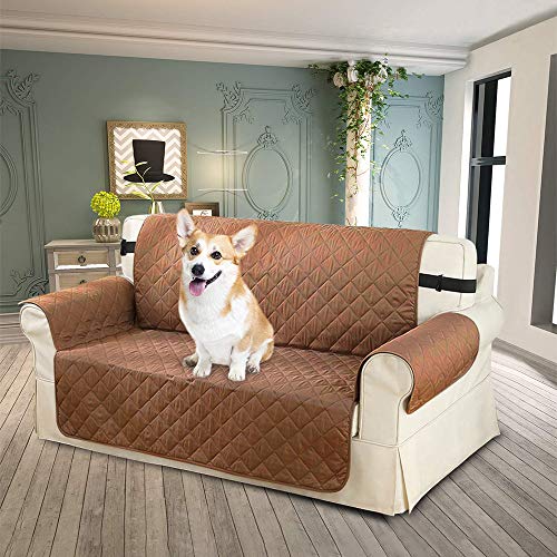 Eono by Amazon Muebles lavables, funda protectora de sofá de tres plazas para mascotas