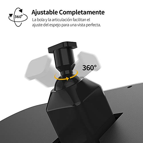 Espejo Retrovisor Coche Bebé para Ver su Bebé en Asiento Trasero, Akapola Versión Actualizada 360° Rotación Gran Tamaño sin Distorción para Silla Trasera de Bebé/Asientos de Niños