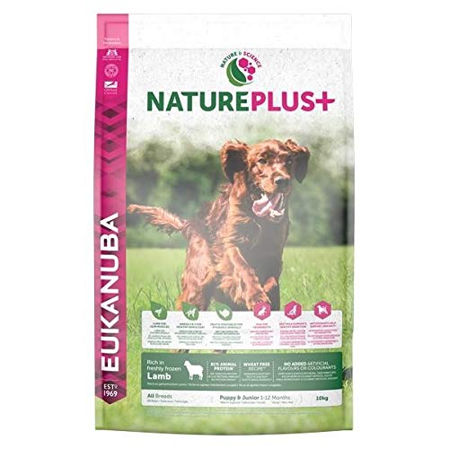 Eukanuba Nature Plus+ Cachorro y Junior Rico en cordero fresco congelado [10 kg]