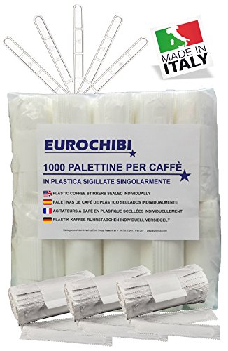 EUROCHIBI® 1000 PALETINAS DE CAFÉ DE PLÁSTICO SELLADOS Individualmente