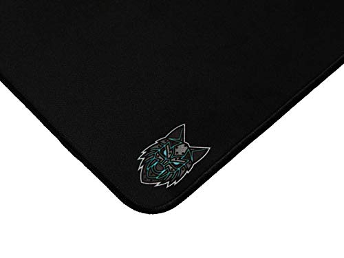 Extended Size Custom Professional Gaming Mouse Pad - Anti Slip Rubber Base - Stitched Edges - Large Desk Mat - 28.5" x 12.75" x 0.12" (Curve, Blue)