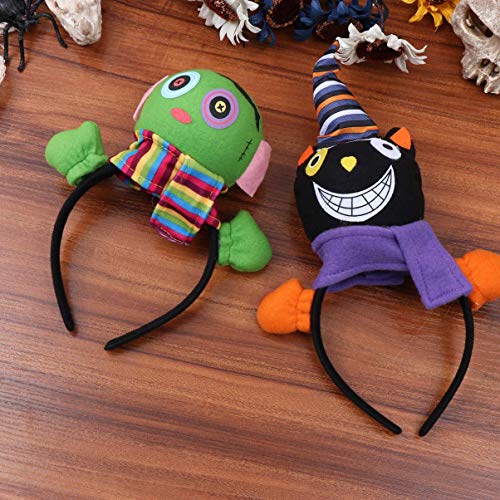 FAC El nuevo 2Pcs Diadema de Halloween Muñeca Gato Zombie Aros para el cabello Cosplay Party Headwear Accesorio para el cabello para niñas Niños