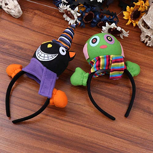 FAC El nuevo 2Pcs Diadema de Halloween Muñeca Gato Zombie Aros para el cabello Cosplay Party Headwear Accesorio para el cabello para niñas Niños