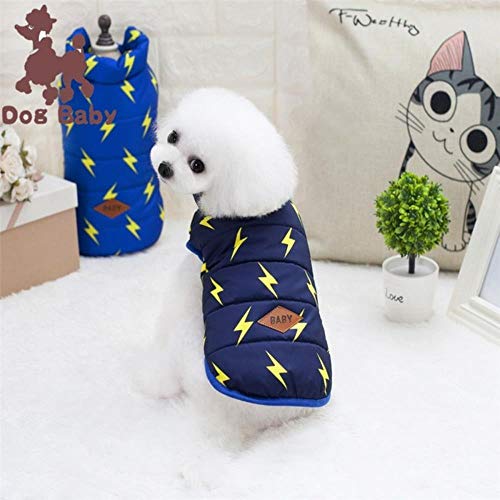 fafagogo2216gogo Ropa Para Perros Ropa Para Perros De Invierno Para Perros Pequeños Chaleco Cálido Chaqueta De Plumas Abrigo A Prueba De Viento Ropa De Szie Grande Disfraz De Perro Para Mascotas, Azul