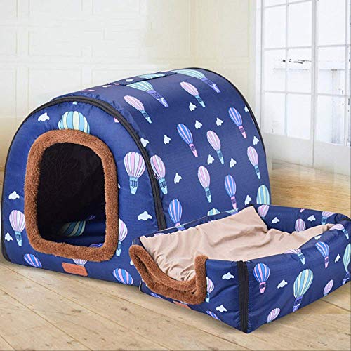 FAWEG   Pet Big Dog House Cilindro de Perrera Completamente Lavable Casa de Perro portátil Golden Retriever Cachorro de Perrera Mascota Gato Cama de   Perro Jaula de Perro M como se Muestra