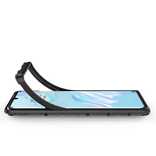 FAWUMAN Funda para Huawei P30 Pro Soft TPU + Duro PC Doble Parachoques Cubierta a Anillo Soporte con Soporte y Carcasa Desmontable, Funda Protectora Serie Armadura