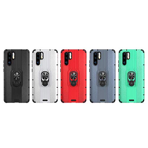 FAWUMAN Funda para Huawei P30 Pro Soft TPU + Duro PC Doble Parachoques Cubierta a Anillo Soporte con Soporte y Carcasa Desmontable, Funda Protectora Serie Armadura