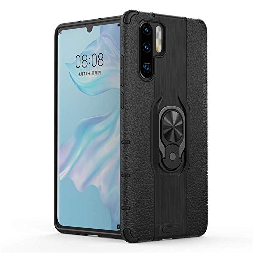 FAWUMAN Funda para Huawei P30 Pro Soft TPU + Duro PC Doble Parachoques Cubierta a Anillo Soporte con Soporte y Carcasa Desmontable, Funda Protectora Serie Armadura