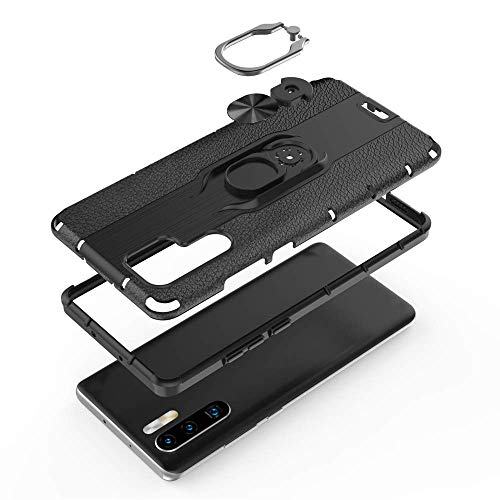 FAWUMAN Funda para Huawei P30 Pro Soft TPU + Duro PC Doble Parachoques Cubierta a Anillo Soporte con Soporte y Carcasa Desmontable, Funda Protectora Serie Armadura