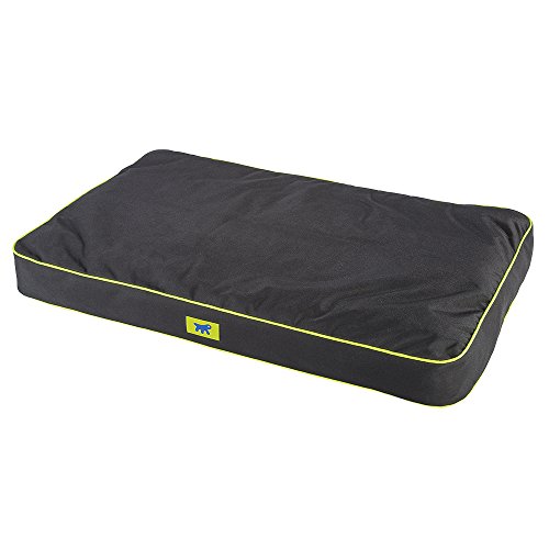 Feplast 81088017 Colchón para Perros Polo 80, Tejido Técnico Antiarañazos e Impermeable, Acolchado Extraíble, 80 x 50 x 8 Cm Negro