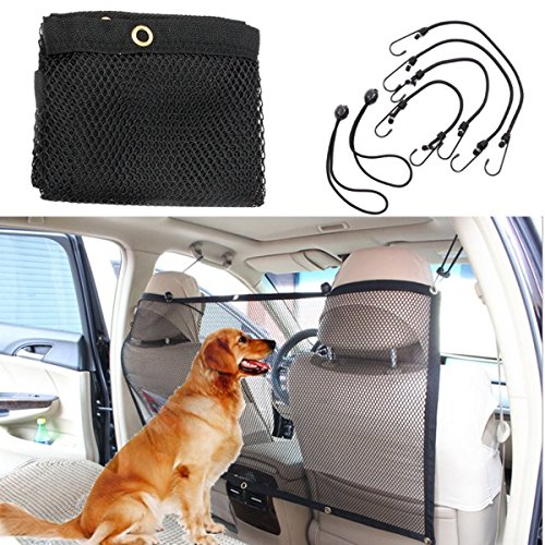 FGF Barrera de red de malla universal para mascotas para perros y gatos con ganchos y correas de 45 x 24,5 pulgadas