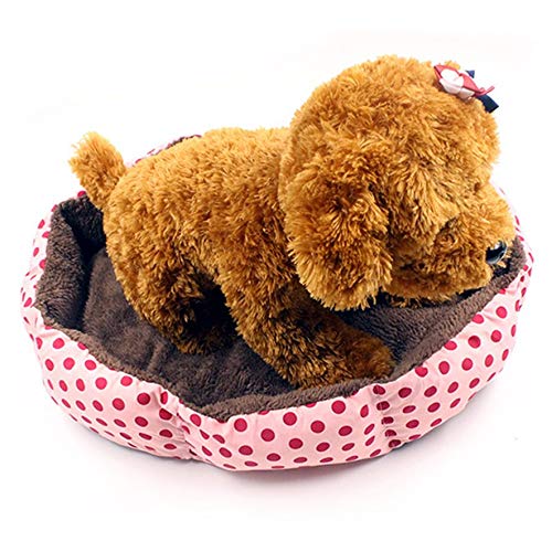 fghdfdhfdgjhh Punteada Octogonal Perrera Suave Terciopelo de algodón súper cálido Invierno Cama del Perro Gato Nido Nido extraíble de Lavado de Onda Mascotas (30 * 22 * â€‹â€‹18 cm, 1)