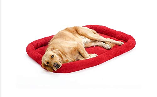 FHKGCD Cama para Perros Grande Cojín para Mascotas Cojín para Dormir Cálido Cama Golden Retriever Jaula para Cachorros Alfombra para Casa para Mascotas Casa para Perros Al Aire Libre, Rojo, L