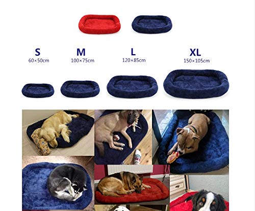 FHKGCD Cama para Perros Grande Cojín para Mascotas Cojín para Dormir Cálido Cama Golden Retriever Jaula para Cachorros Alfombra para Casa para Mascotas Casa para Perros Al Aire Libre, Rojo, L