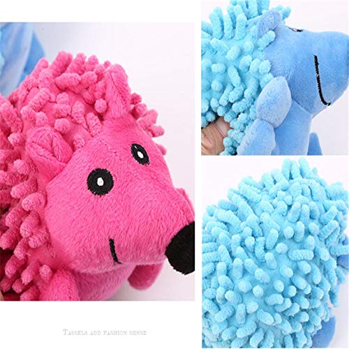 FHKGCD Mascota Perro Erizo En Forma De Juguete Perro Mordisco Suave Mordida Molar Juguete Chirriante Juguete Duradero Molar para Perro para Dientes Limpios, Rosa Roja, como Muestra La Imagen