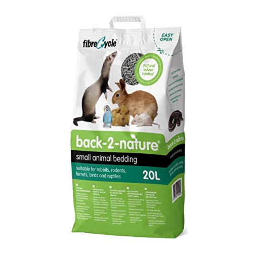 FibreCycle Lecho Papel Higienico Ecologico – Pellets Para Cobayas Conejos Hurones Reptiles Pájaros 20000 ml