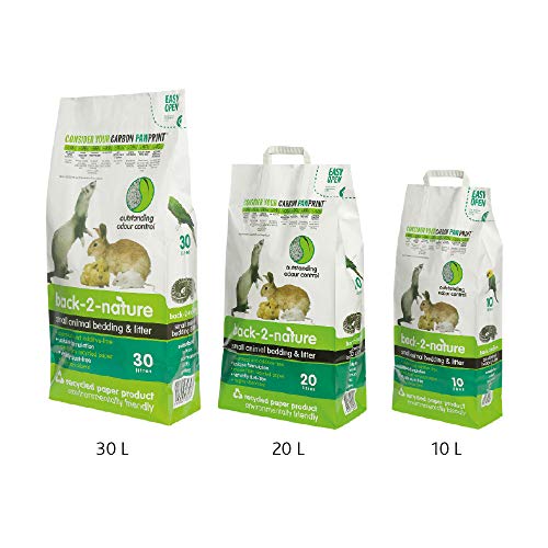 FibreCycle Lecho Papel Higienico Ecologico – Pellets Para Cobayas Conejos Hurones Reptiles Pájaros 20000 ml