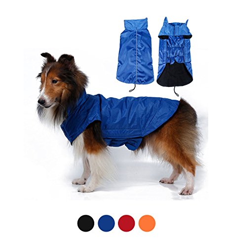 FishBabe Chaleco de forro polar impermeable para perro o gato, para invierno, cálido al aire libre, chaqueta de lluvia, estilo moderno, cuello redondo, camiseta gruesa